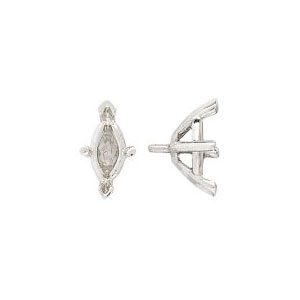 4 Prong Double Gallery Marquis Centre Head with Peg and V-End
