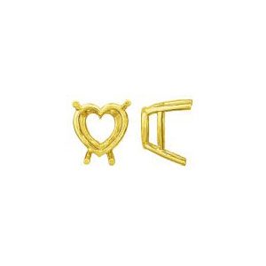 4 Prong Heart Wire Setting