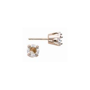 Pin-Top Illusion 4 Prong Earring