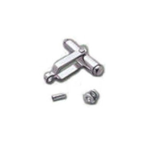 Plain Bullet-type Cufflink Back Set with Connector and Pin