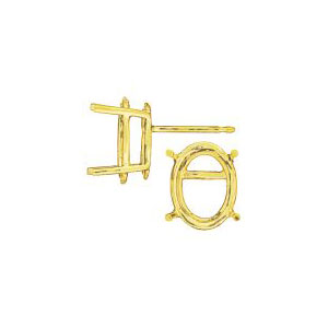 Standard 4 Prong Oval Earring