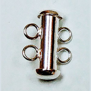 Tubular Shaped Bar Pearl Clasp for 2 Strands
