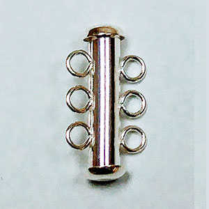 Tubular Shaped Bar Pearl Clasp for 3 Strands