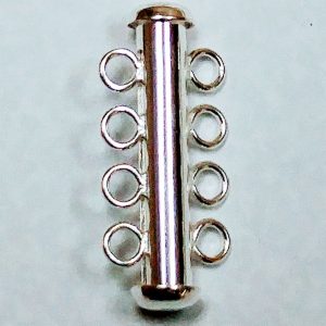 Tubular Shaped Bar Pearl Clasp for 4 Strands