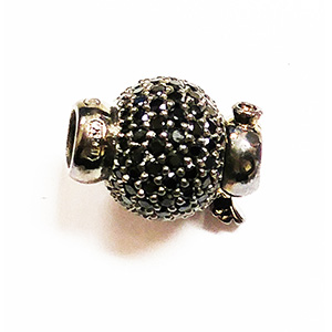 Ball Clasp Black CZ