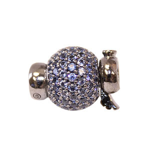 Ball Clasp Blue CZ