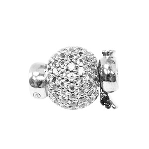 Ball Clasp White CZ