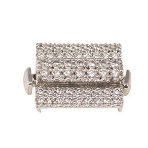 Medium Multi-Strand Clasp with White CZ Stones